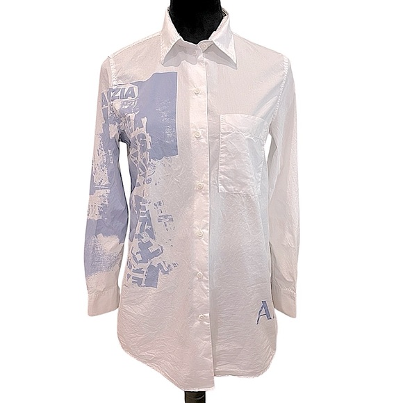 ARITZIA button down shirt 🤍🩵 - Picture 1 of 9